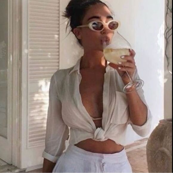 Coldwater Creek Tops - 100% linen button up top